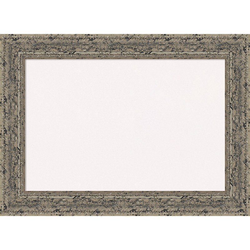 Panneau de liège en bois argenté vieilli Attic, tableau d'affichage en liège blanc, tableau d'organisation, tableau d'affichage