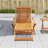 Folding Deck Chair with Extendable Footrest, Solid Acacia Wood 27.6"x59.1"x27.2" Brown