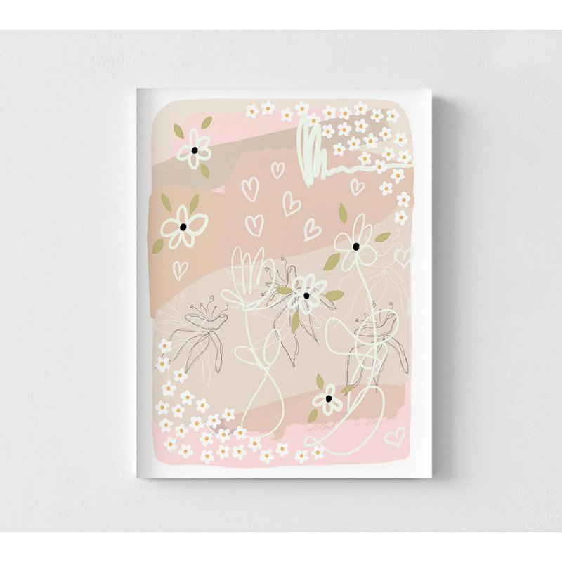 «Pastel Tones», impression florale, affiche de fleurs abstraites encadrées, impression d'art mural nature, art mural plantes, décor rose doux, art mural encadré
