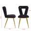 4 chaises noires et dorées - structure en acier inoxydable, coussins moelleux, pour la salle à manger, tissu d'ameublement moderne rouillé (4)-118281796