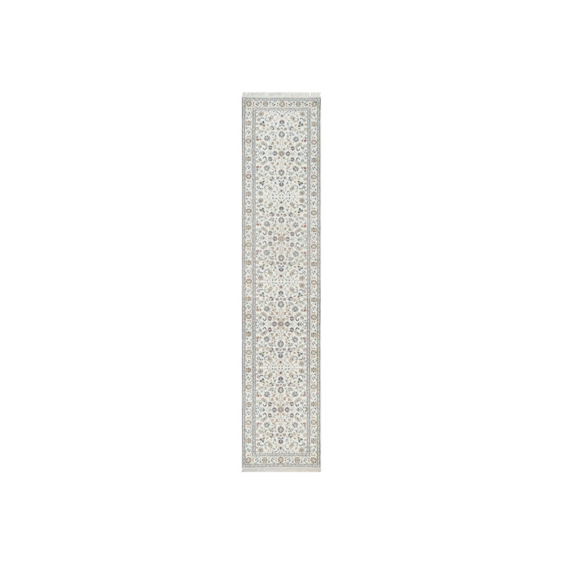 Tapis de couloir blanc en laine et en soie 2 pi 7 po x 12 pi 2 po Nain 9B4D876FC1254860A046D54FE8ED9F00