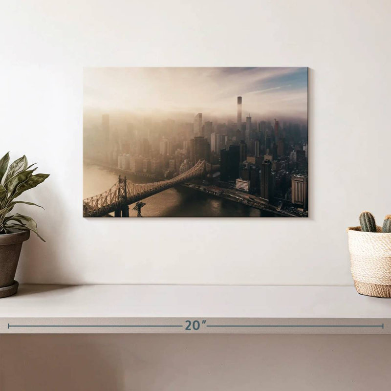 Skyline aérienne de Sirci Manhattan, H 8 po x l 12 po