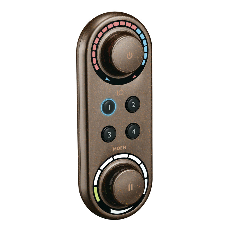 Commande de douche numérique IO, Bronze huilé