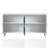 Champagne Silver 4 Door Storage Sideboard - Adjustable Shelves, , For Dining Wooden Cabinet Silver, , Room-1084348865