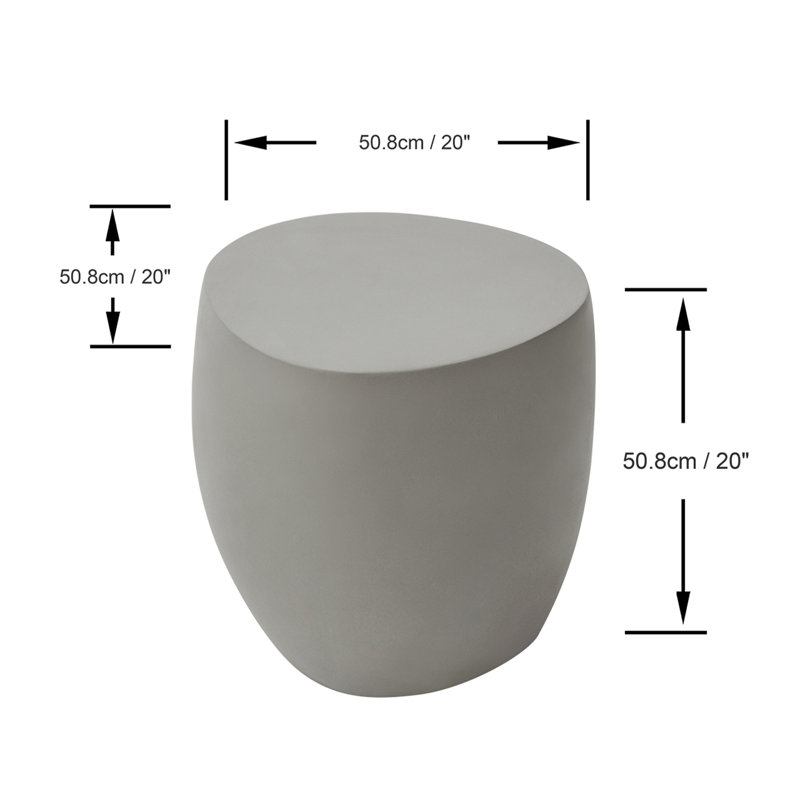 Ikaria GRC Side Table, Space Grey