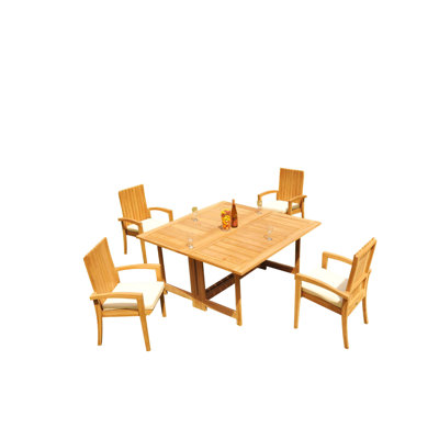 Ensemble repas 5 pièces teck Mathena