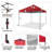 CROWN SHADES 10' x 10' Commercial Pop-Up Canopy Tent with Center Lock and Metal Frame, Red-108926410