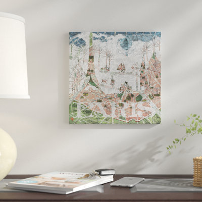 " Paris, Old Map " by Paula Belle Flores