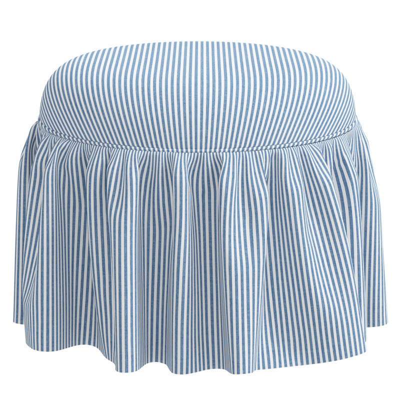Repose-pieds Jebb, Velours blanc classique