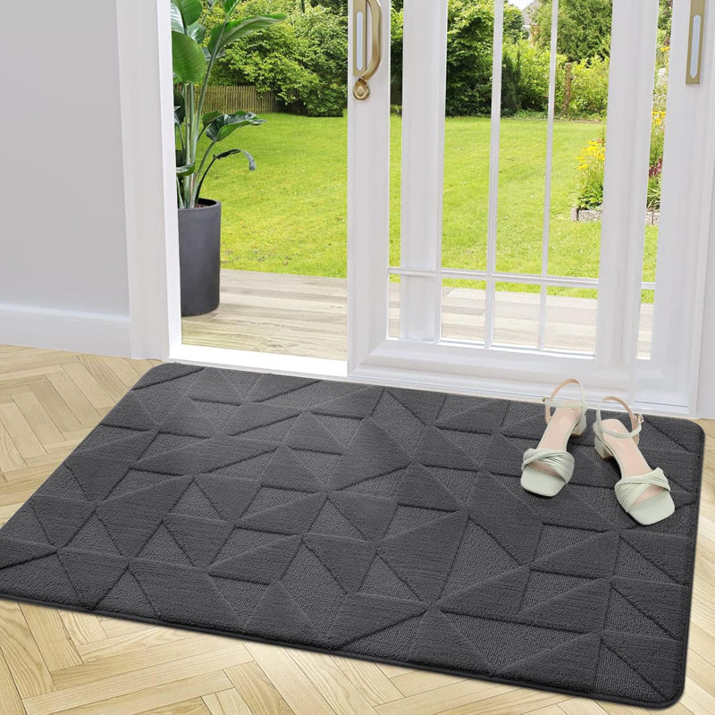 Door Mats Indoor, Machine Washable, Brown, 80 cm W x 120 cm L