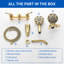 Ensemble de robinet de douche à 3 poignées avec bec de baignoire Ensemble de robinet de douche Ensemble complet de garniture de baignoire et de douche Fixations murales-102401907
