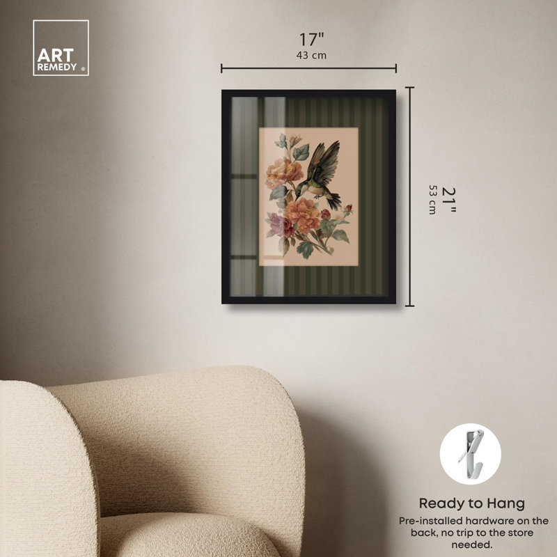 «Nectar Harvest Shadowbox Print» par Art Remedy, Noir, H 21 po x l 17 po