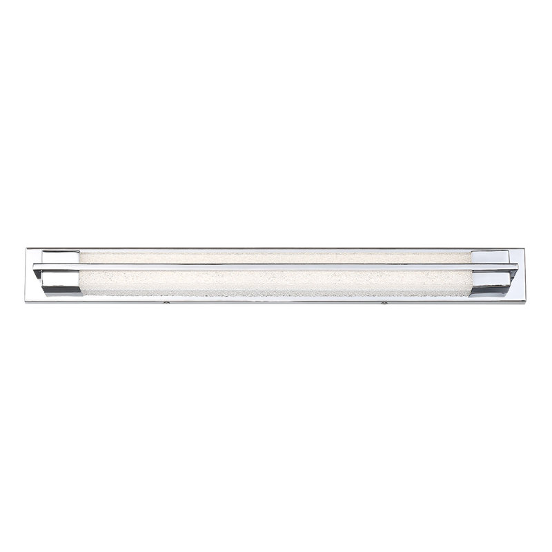  Ice Dimmable LED Vanity Light With Sparkling Glass Diffuser, 3" H x 27" W x 2.67" D