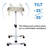 Mount-It! Heavy-Duty Mobile Rolling Laptop Cart with Wheels, Height Adjustable Tilting Recliner Tray