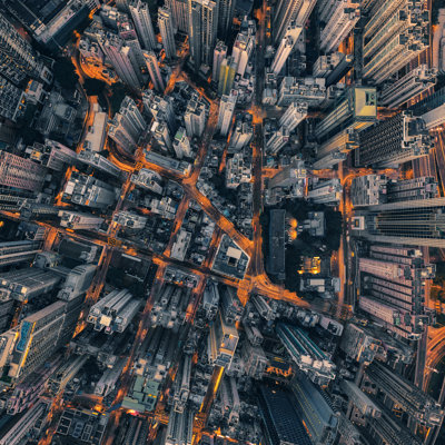 Emerey, quartier central de Hongkong sur toile