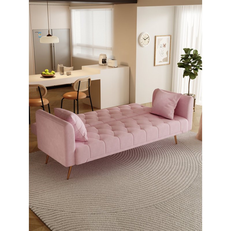 Canapé convertible de 71 pouces, Rose