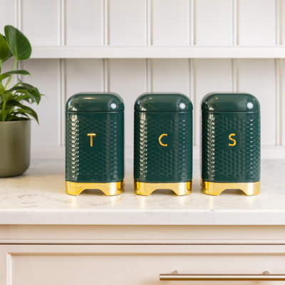 KitchenCraft Lovello 3 Piece Coffee, Tea, & Sugar Jar Set