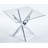 Kaison Dining Table with Tempered Glass Top & Cross Metal Legs-213275627