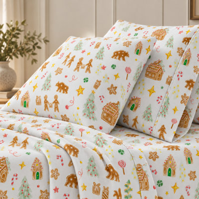 100% Turkish Cotton Flannel Christmas Sheet Sets