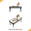 Table basse en miroir, éléments sculptés rétro, table de thé rectangulaire en verre avec finition en miroir, table centrale moderne pour le salon et le bureau-1890936828
