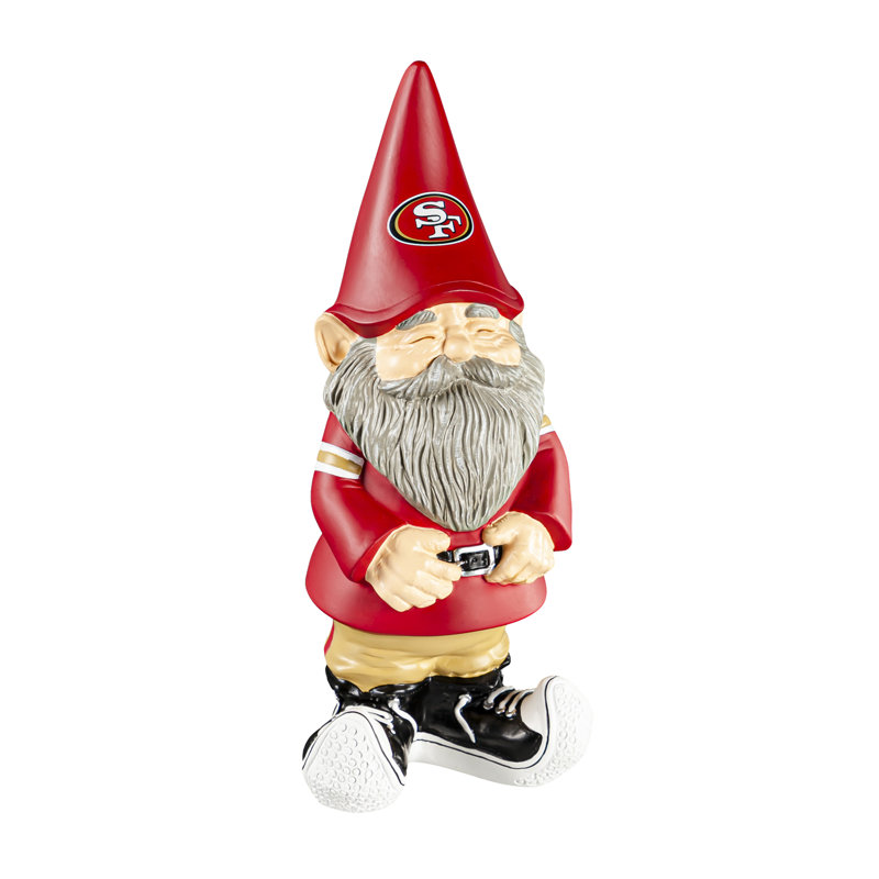 Statue de gnome de jardin en résine 11 po NFL, San Francisco 49Ers