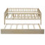 Lit de jour simple avec lit gigogne et garde-corps en bois naturel-116739797-116739799