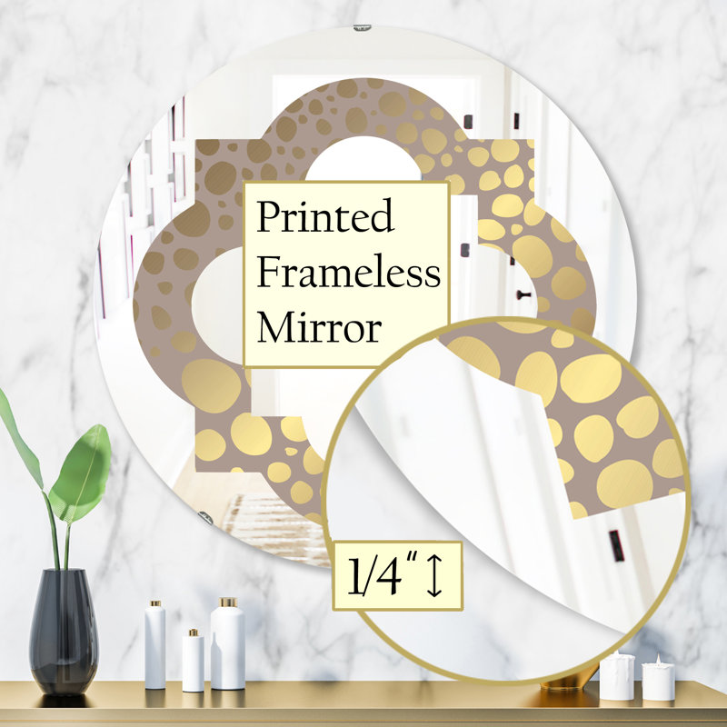 Miroir mural éclectique Quatrefoil Marble Design III, H 31,5 po x l po