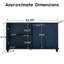 Buffet 63 "à 4 portes Farmhouse, armoire de rangement avec tablettes réglables et pieds tournés classiques-472493933