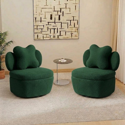 Upholstered Swivel Salon Chair