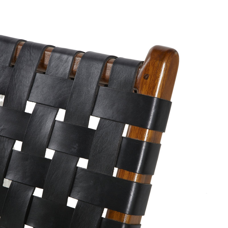 Chaise de patio pliante Lehigh, Noir