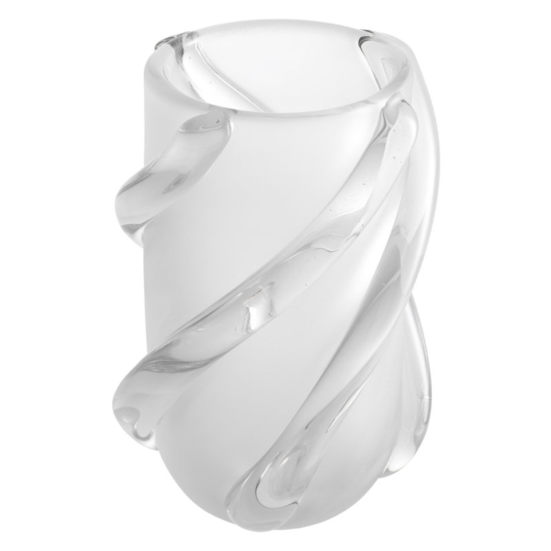 Vase Celestino Frosted White, Overall height- 10.24"
