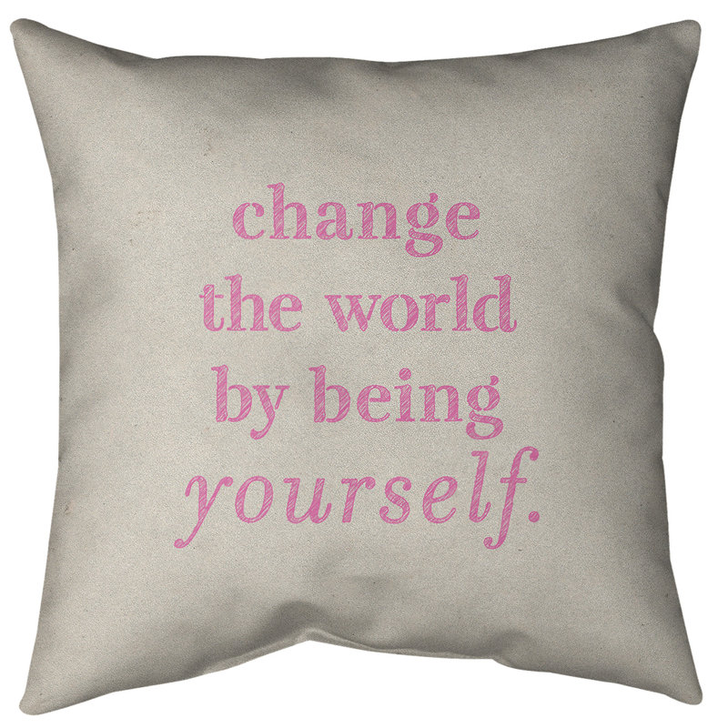Reversible Throw Pillow, 40" H x 40" W, White/Pink