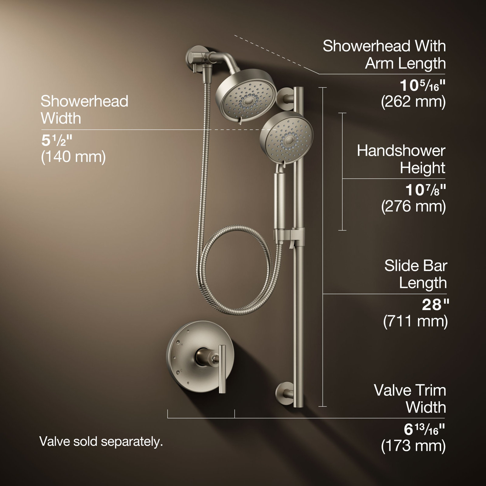 Purist Performance 2.5 GPM Showering Kit, Vibrant Brushed Nickel