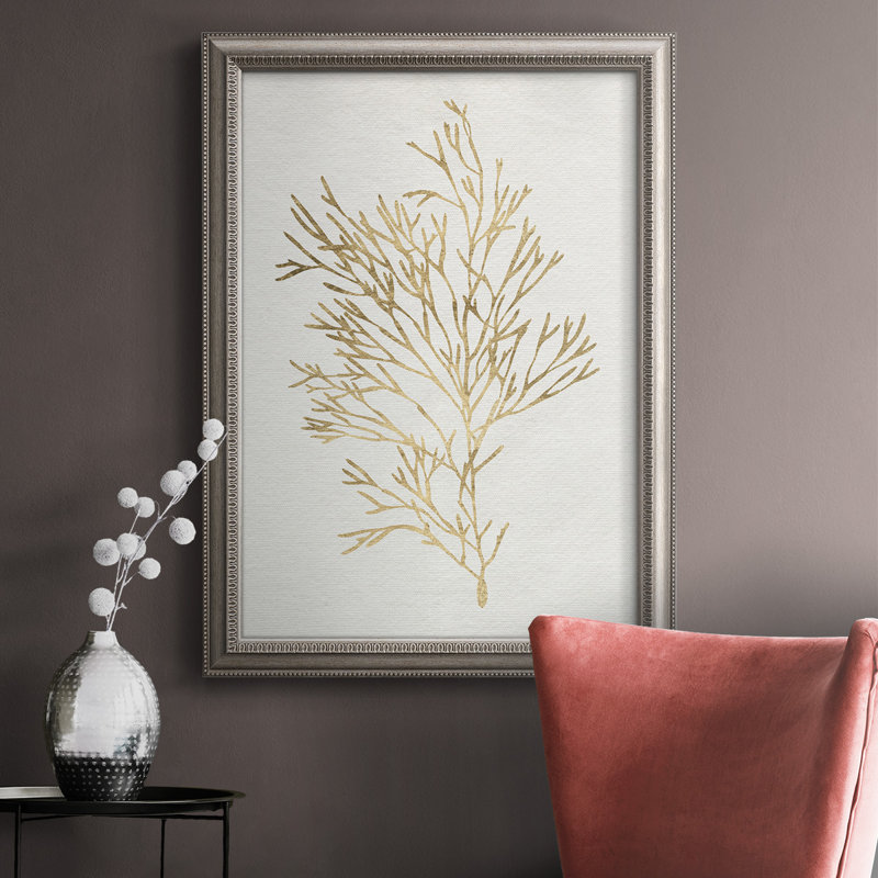 Gilded Algae VII - reproduction d'art sur toile, L 16 po x H 20 po