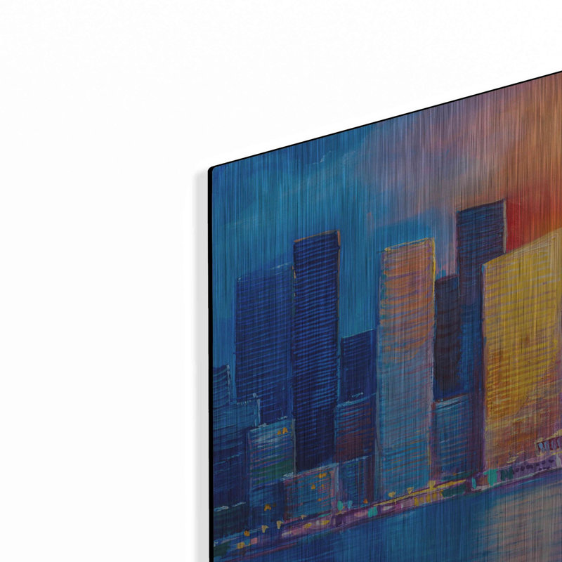 «Colorful Skyline», art mural en métal, H 16 po x l 24 po