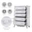 Commode de style champêtre avec détails sculptés, armoire de rangement blanche de luxe pour chambre à coucher et meuble-lavabo