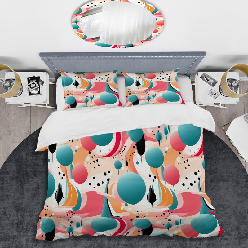 Popart Bubblegum Mirage Duvet Cover, King Duvet Cover + 2 King Shams