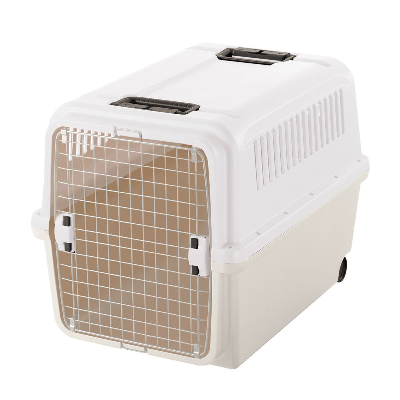 Sac de transport pour animaux Richell E-Z, H 25,60 po x l 24,40 po x P 34,30 po, Blanc / beige