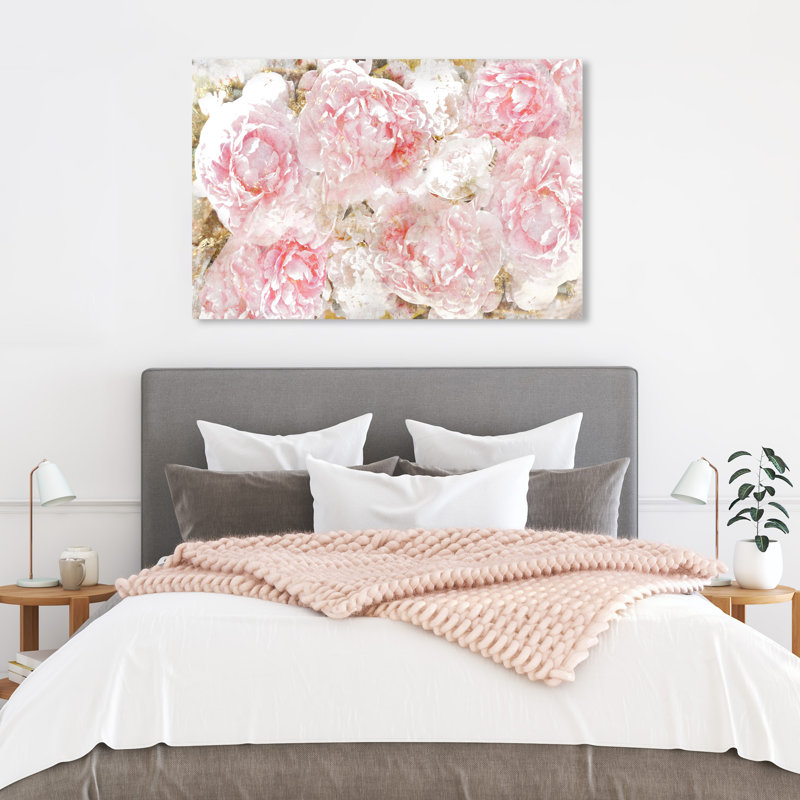« roses », impression sur toile oliver gal, H 36 po x l 54 po, Toile tendue
