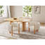 Ensemble de 4 chaises de salle à manger de style moderne avec structure en bois d'hévéa et tissu beige, capacité de 225 lb, pour la salle à manger et l'espace de vie-71330072-71330073-71330079