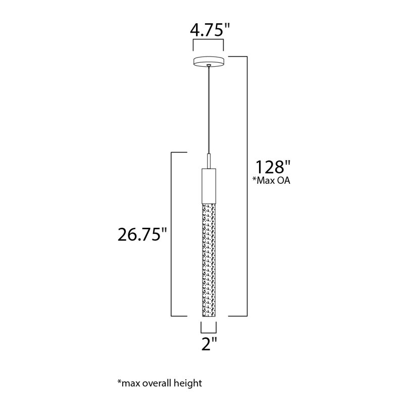 Senn 1 - Light Polished Chrome LED Single Pendant