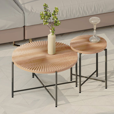 Ensemble de table basse et de table de bout 2 pièces Radial