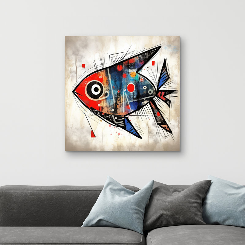 Fish gaze - 32"x32" art on canvas