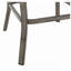 Table d'appoint en métal peint gris avec structure en fer pour une utilisation intérieure ou extérieure