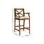 Bois de 2 - beau dossier en croix, rembourrage d'eau, H 45,26 po, assemblage 2, dossier avec coussins, tabourets d'extérieur-1284465476