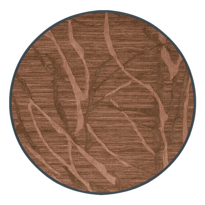 Machine Washable Abstract Brown Area Rug