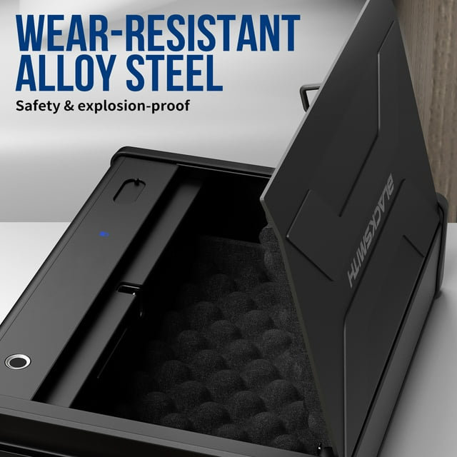 Gun Safe Lock, High Precision Fingerprint Pistol Secure with 3 Ways Quick Access
