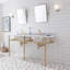 Embassy 33" Tall Stone Oval Console Bathroom Sink with Overflow-1518376537