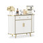 Buffet 43,3 po de style luxueux avec tablettes réglables, pour le salon / salle à manger