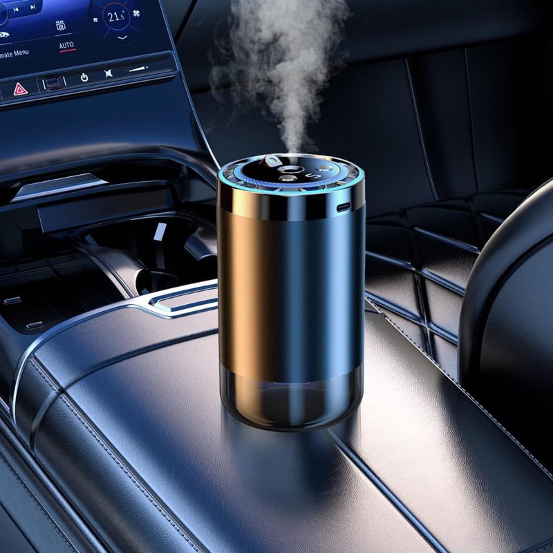 Car Aromatherapy Diffuser Aluminum Alloy 3 Mist Modes Large Capacity Odor Removal Bedroom Home Office